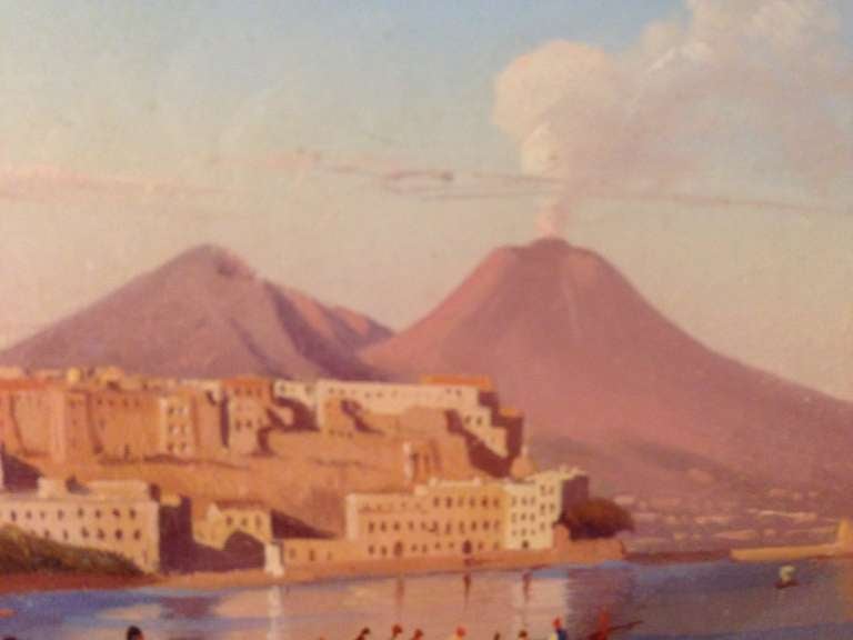 19th Italie(Naples)Oil On Glass For Sale 2