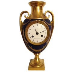 Antique 19th Century French Clock In Porcelain