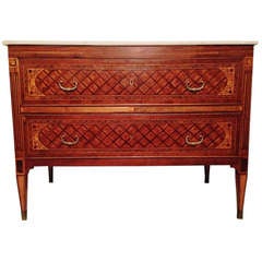 18th Italie(Naples)   LXVI Commode Wooden Rose And Ebony