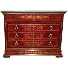 19th French   Commode Secretary Desk Charles X