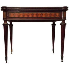 Antique 19th French Coffee table for Game Napoleon III