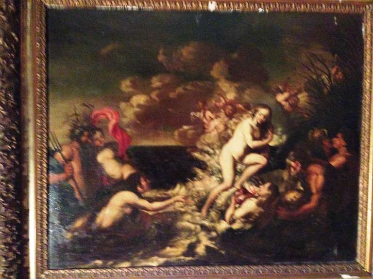 18th Italie Oil On Canvas  "The Triumph Of Neptune"