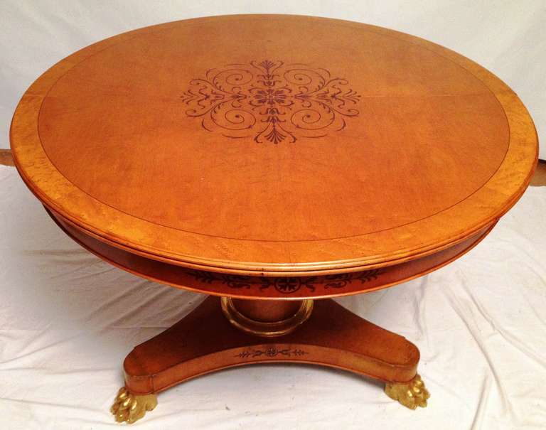 Late 19th French Table In Maple Tree Extendable Charles X