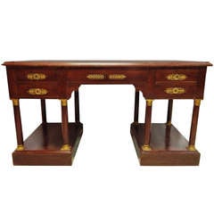 19th French Desk Empire Eight Columns