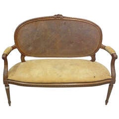 19th French Sofa In Walnut