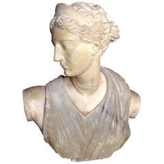 19th Century French and Alabaster Marble Sculpture