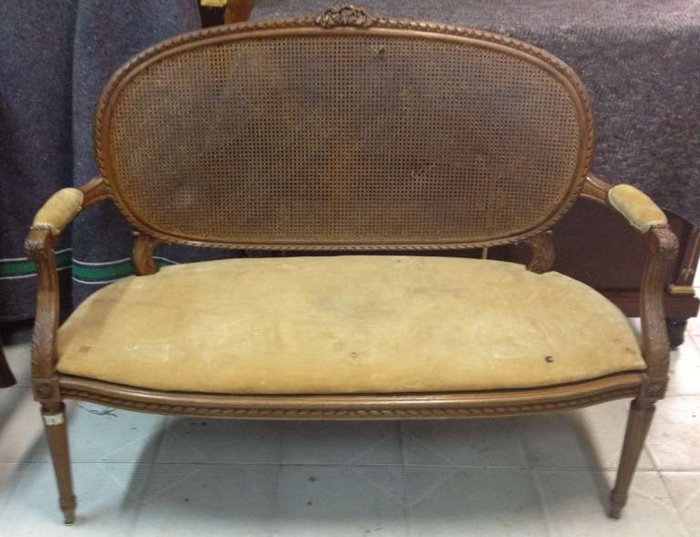 19th French Sofa In Walnut