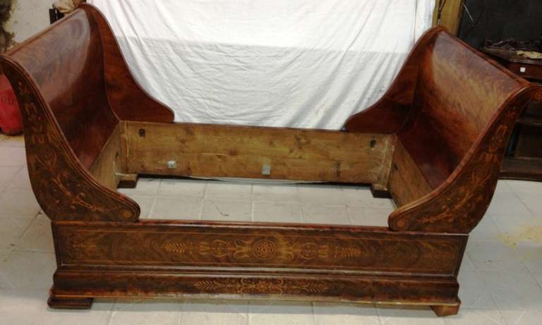 19th French Bed Charles X In Good Condition For Sale In Paris, FR