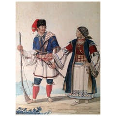 19th Century Watercolors of Popular Italian Costumes
