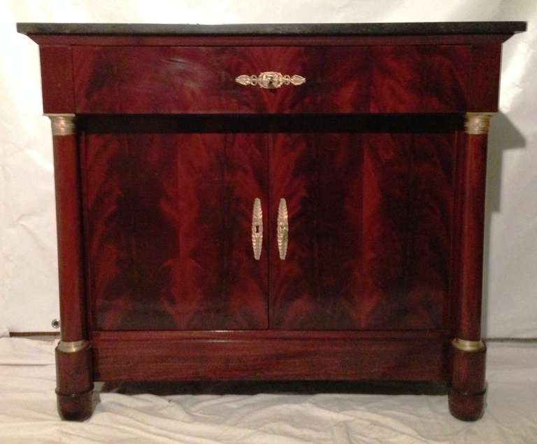French 20th  Century Empire St. Flamed Mahogany Buffet