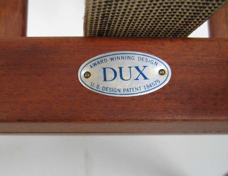 Folke Ohlsson for DUX Walnut Scissor Chairs 2