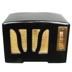 1938 Black & White RCA W Grill Catalin Bakelite Radio 6