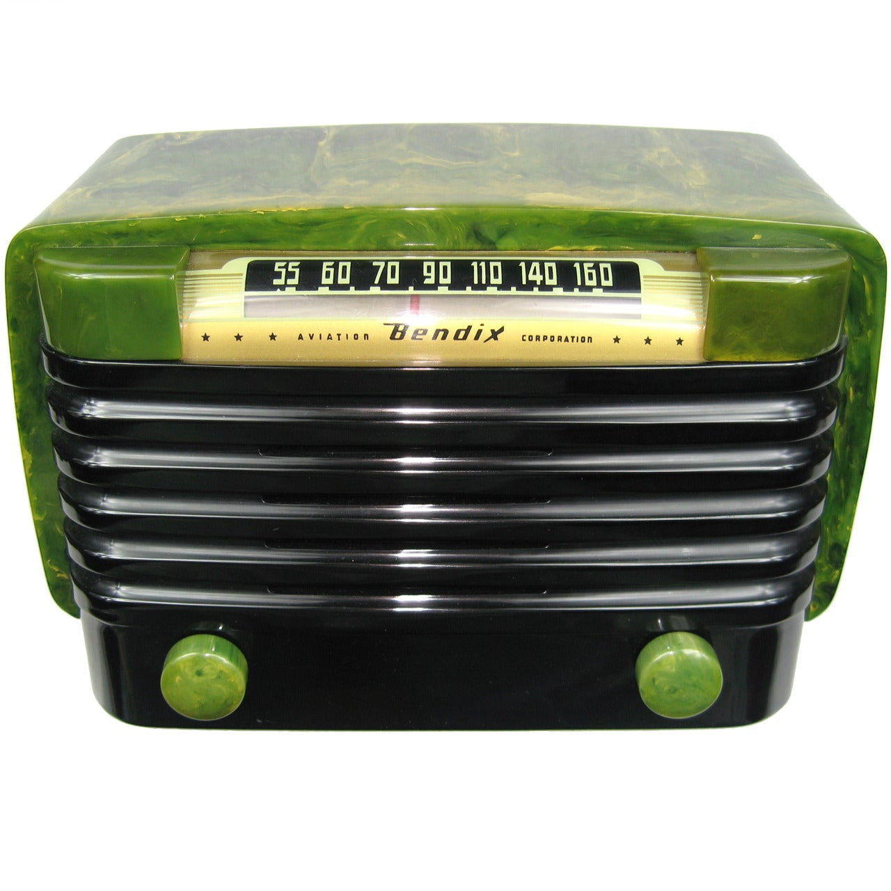 1946 Bendix 526C Green and Black Catalin / Bakelite Tube Radio