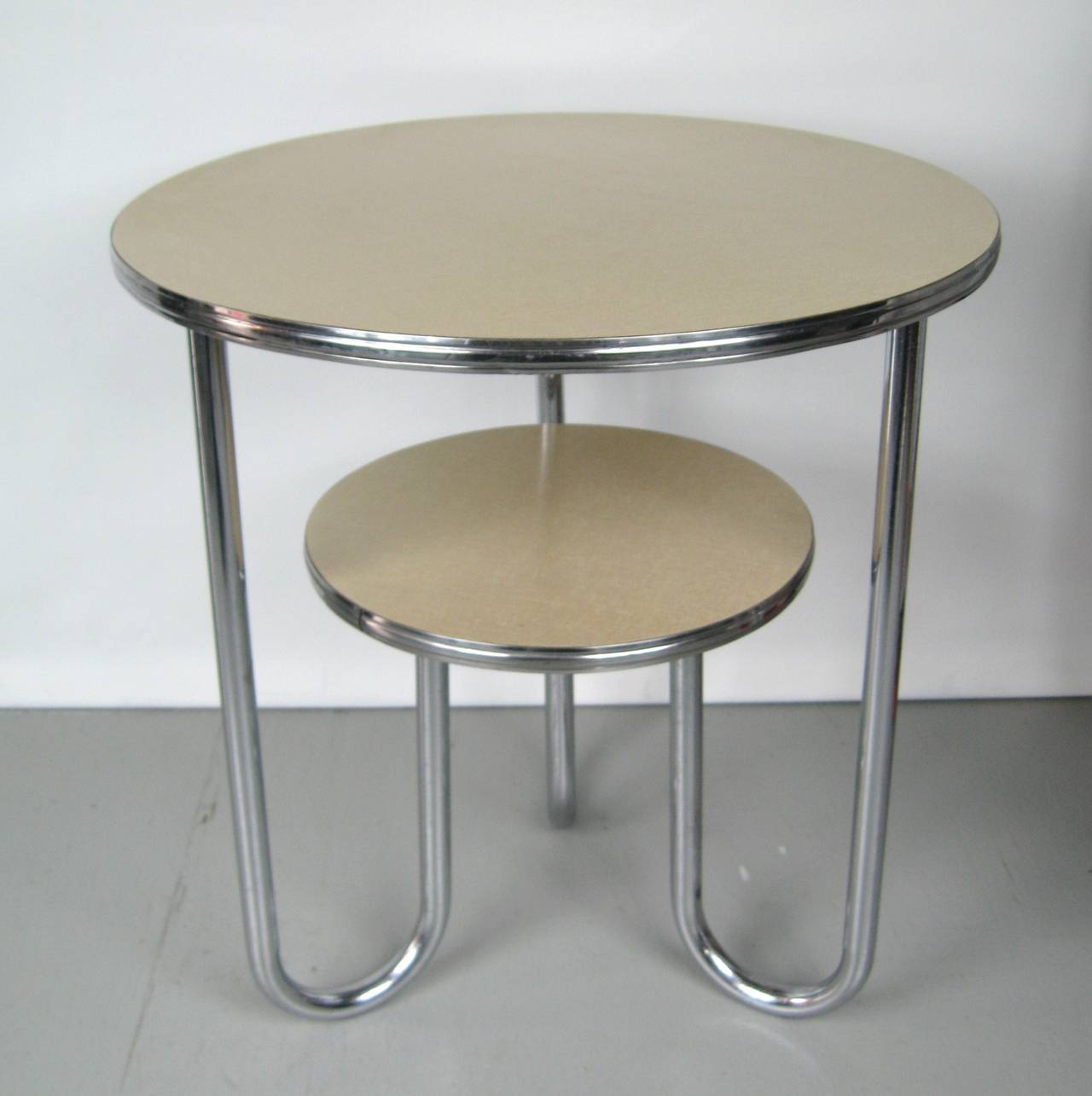 Pair of Royal Chrome Art Deco Tables For Sale at 1stdibs