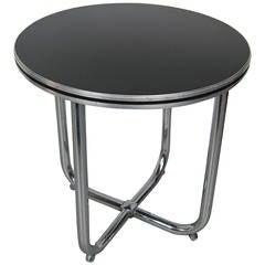 Streamline Royal Chrome Art Deco Chrome & Black Side Table 3