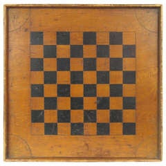 American Folk Art Game Chess Checker Board 4