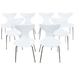 Eight 1970s Seagull Chairs by Arne Jacobsen for Fritz Hansen