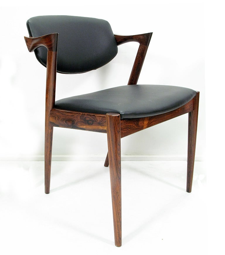 Eight Danish Rosewood Dining Chairs by Kai Kristiansen 2