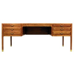 1950s Danish Rosewood Desk by Ole Wanscher for A J Iversen