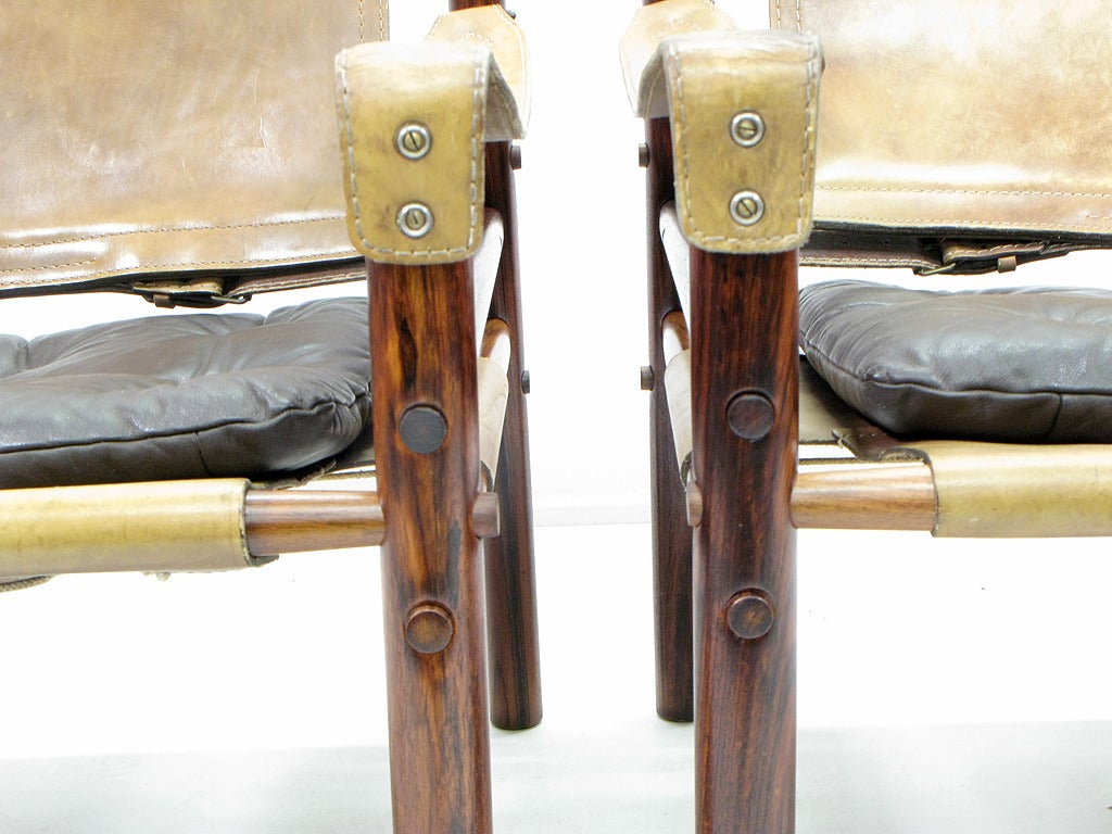 Two Rosewood Sirocco Chairs by Arne Norell In Excellent Condition In London, GB