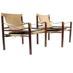 Two Rosewood Sirocco Chairs by Arne Norell