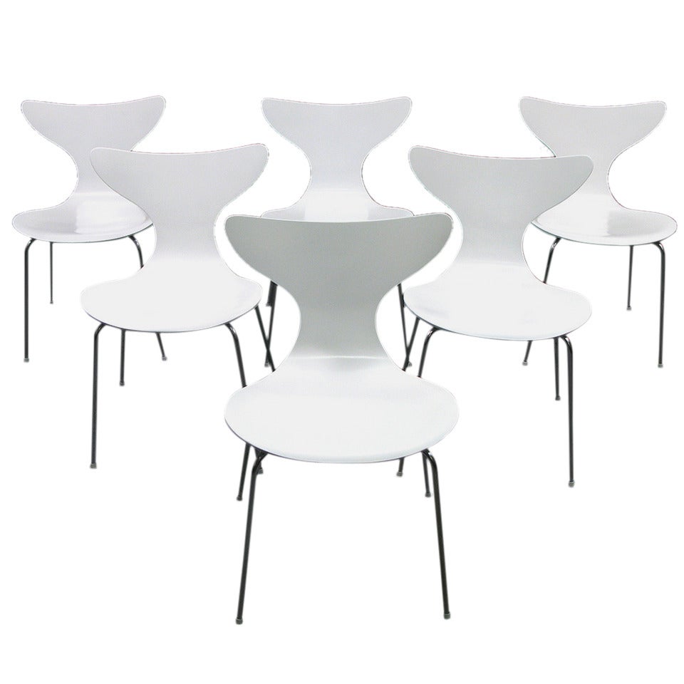 Six 1970 Seagull Chairs by Arne Jacobsen For Sale