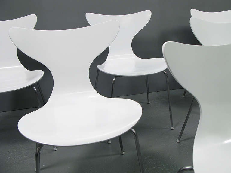 Late 20th Century Six 1970 Seagull Chairs by Arne Jacobsen For Sale