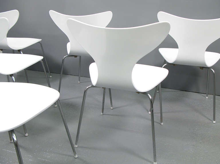 Six 1970 Seagull Chairs by Arne Jacobsen For Sale 1