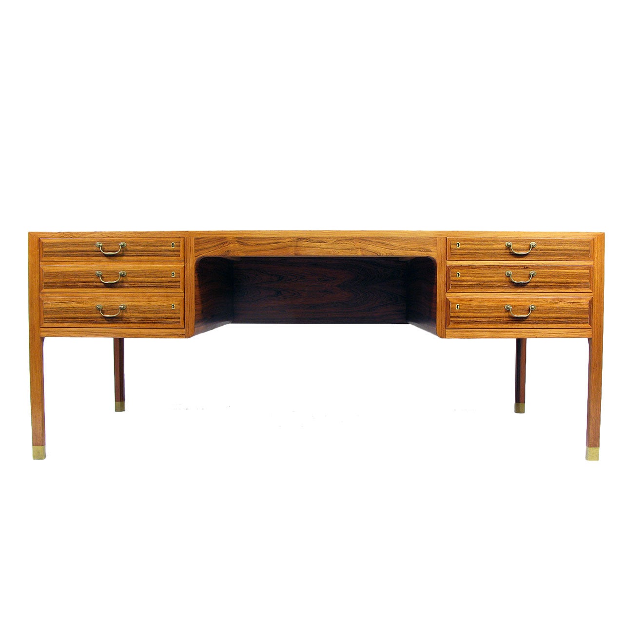 1950s Danish Rosewood Desk by Ole Wanscher for A J Iversen