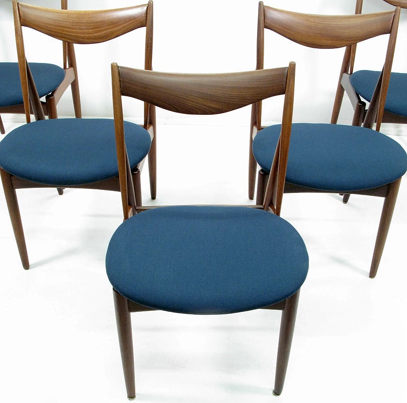 Five Dining Chairs by Kurt Ostervig for Bramin In Excellent Condition For Sale In London, GB