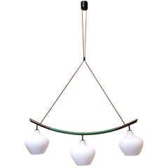 Sculptural Italian Arc Ceiling Light by Stilnovo