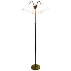 Danish 1950s Telescopic Three-Arm Floor Lamp by Lyfa