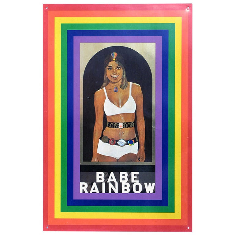 "Babe Rainbow" 1960s Screen-Print on Tin by Peter Blake