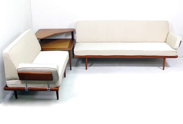 Scandinavian Modern Danish Minerva Corner Sofa / Daybed by Peter Hvidt and Orla Molgaard