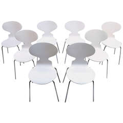 Eight Ant Dining Chairs by Arne Jacobsen for Fritz Hansen