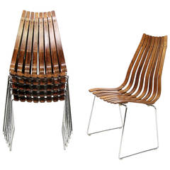 Six Rosewood Scandia Chairs by Hans Brattrud
