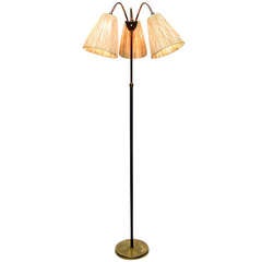 Danish 1950s Telescopic Three-Arm Floor Lamp by Lyfa