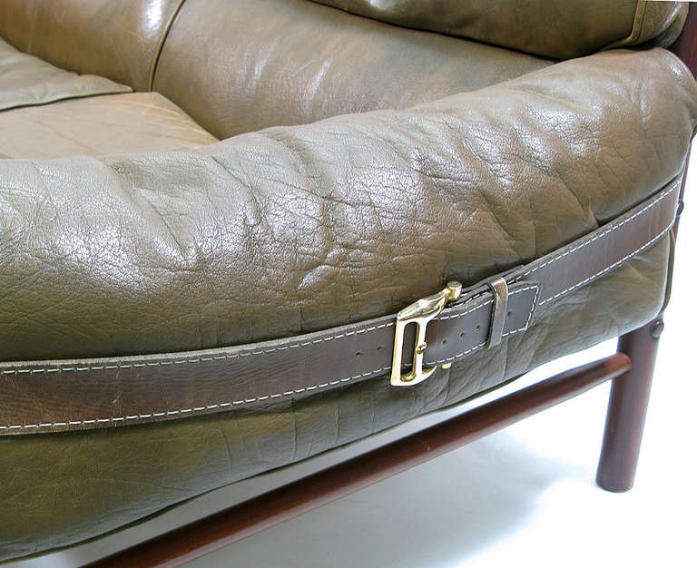 Leather Kontiki Safari Sofa by Arne Norell