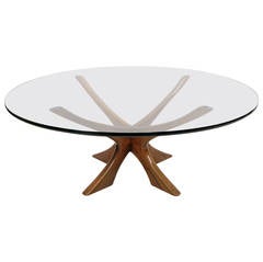 Large Circular Rosewood Coffee Table by Illum Wikkelsø