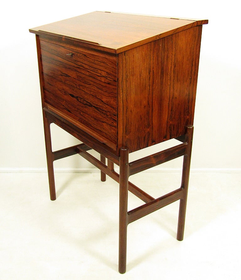 Mid-20th Century Danish Rosewood Writing Desk by Arne Wahl Iversen For Sale