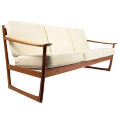 1960s 3-seater "Sleigh" Sofa by Peter Hvidt