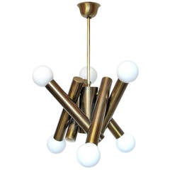 Modernist Tubular Ceiling Fixture by Stilnovo