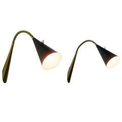 Two 1960s Articulated Wall Lamps