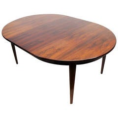 Danish Rosewood Extending Dining Table by Kai Kristiansen