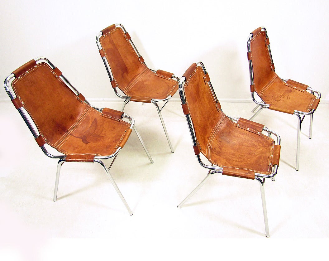 Italian Four 1970s Les Arcs Chairs