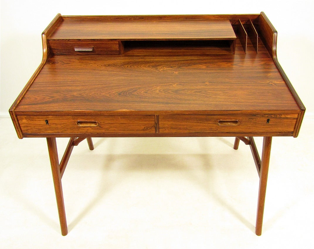 Mid-20th Century Danish Rosewood Desk by Arne Wahl Iversen