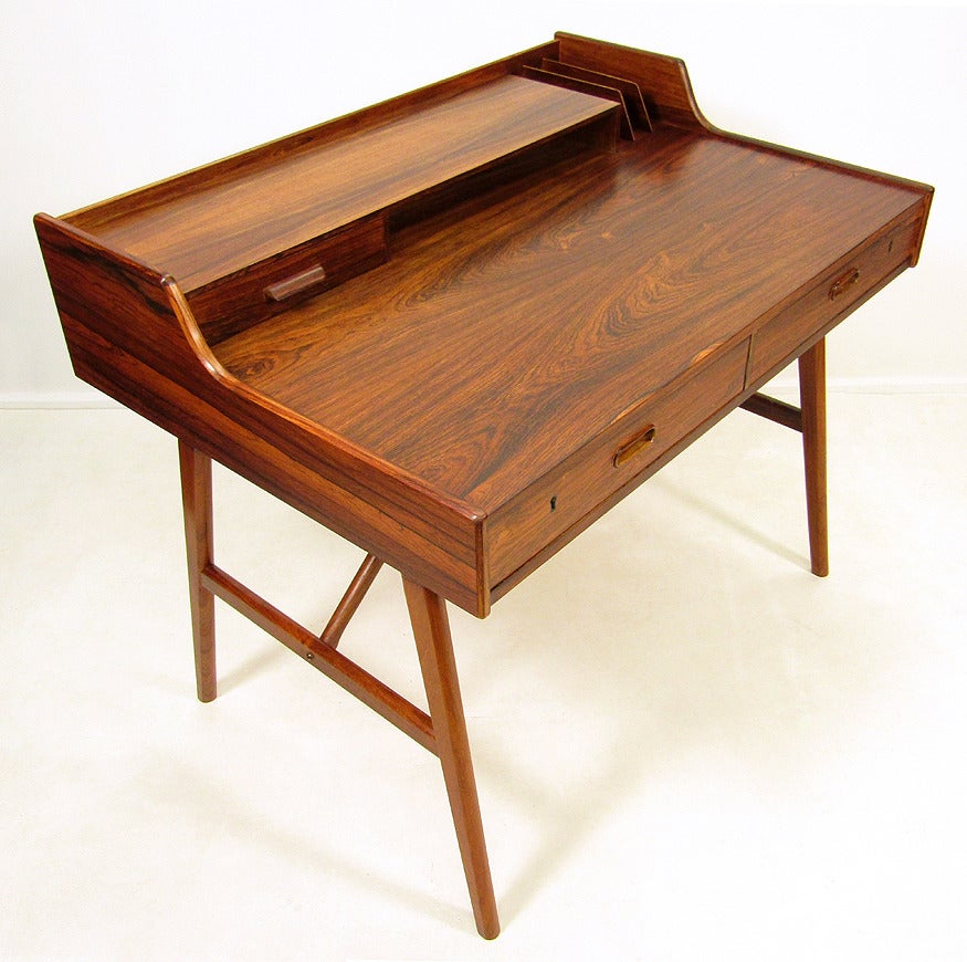 Danish Rosewood Desk by Arne Wahl Iversen 1