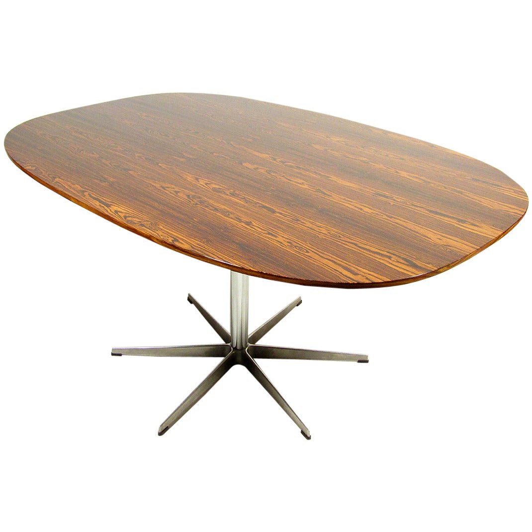 Rosewood Super Ellipse Table by Piet Hein & Arne Jacobsen