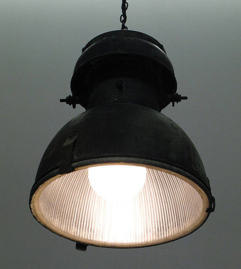Copper 1930s Industrial Ceiling Lamp