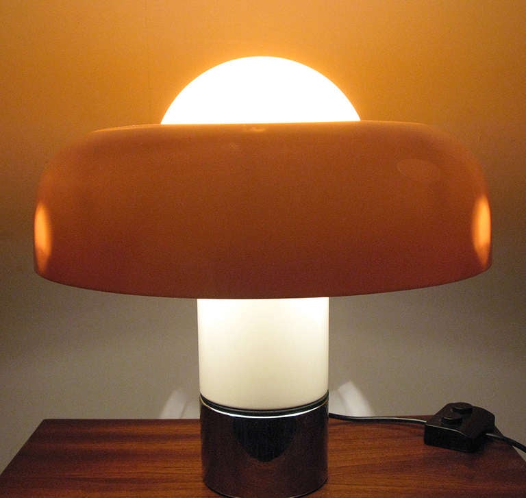 Italian Brumbury Lamp by Luigi Massoni for Guzzini In Excellent Condition In London, GB